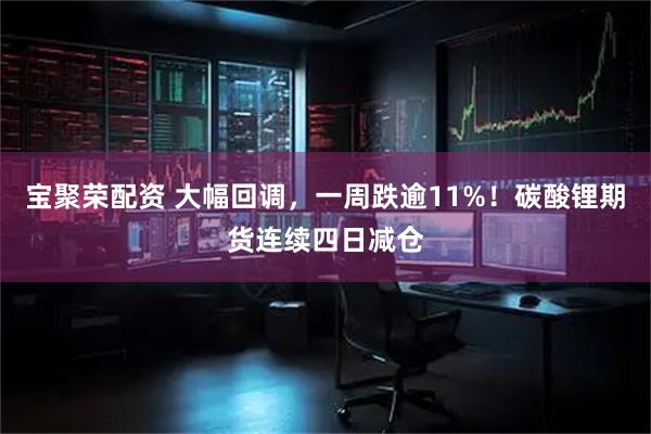 宝聚荣配资 大幅回调，一周跌逾11%！碳酸锂期货连续四日减仓