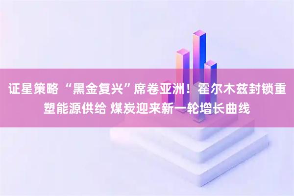 证星策略 “黑金复兴”席卷亚洲！霍尔木兹封锁重塑能源供给 煤炭迎来新一轮增长曲线