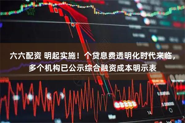 六六配资 明起实施!个贷息费透明化时代来临,多个机构已公示综合融资成本明示表